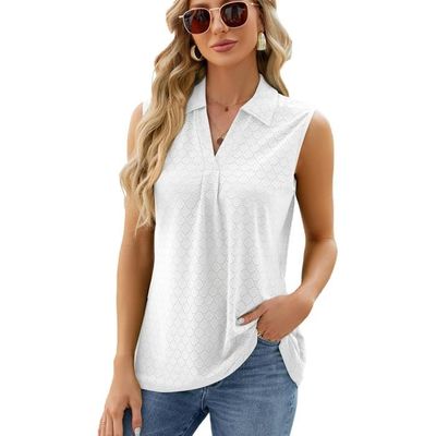 Cihdmfb Débardeur pour femme - Col carré - Sans manches - Léger - Décontracté - Élégant - Couleur unie - T-shirt d'été Y2K - Coupe ajustée - T-shirt basique, A blanc., S