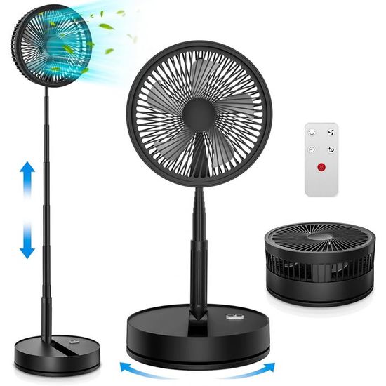 Ventilateur Sur Pied Rechargeable STADLER FORM Finn Mobile - Télécommande - 8 Vitesses - Pour Intérieur/extérieur