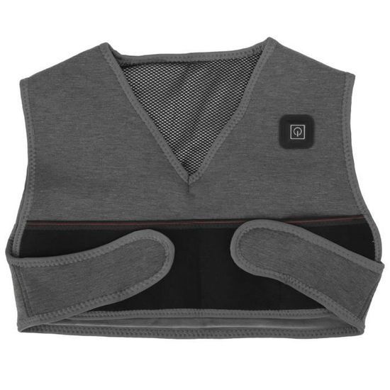 Gilet Chauffant Électrique USB YONGYAO – 3 Coussinets Chauffants, 3 Niveaux Température (45°C-65°C) – Taille Jusqu’à 6XL – Noir