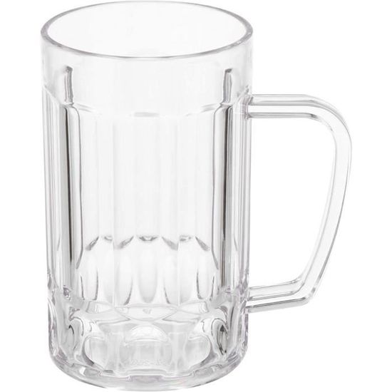 Chope à Bière En Verre Avec Grande Poignée – Passe Au Lave-vaisselle – Pour Toutes Les Boissons 620 Ml (2, Grand Modèle Alvéolé