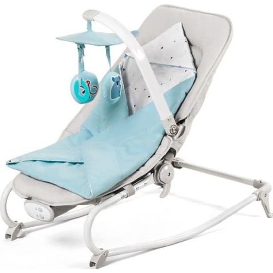 Kinderkraft Felio 2en1 Transat balancelle siège enfant bébé bleu
