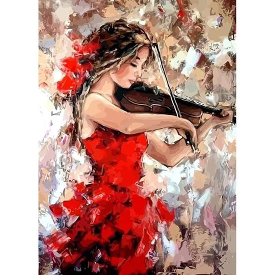 Tableau The Last Dance – Toile Art Contemporain Violon 20x28