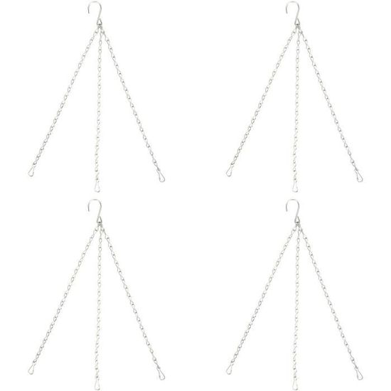 Lot De 2 Chaînes De Suspension 50cm Avec Crochets S - Pour Plantes, Lanternes Et Ornements