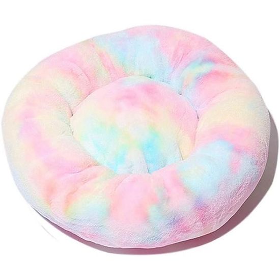 Panier Rond En Donut Pour Chat/chien - Coussin Moelleux Lavable, Antidérapant - Tailles S/M/L/XL - Design Mignon