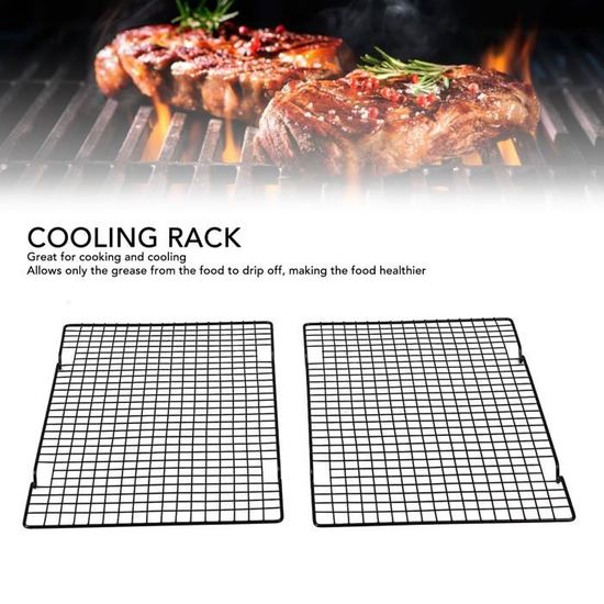 2 Pièces Grille De Cuisson Et Refroidissement En Acier Inoxydable - Idéale Four, Gâteaux, Barbecue Et Lave-Vaisselle