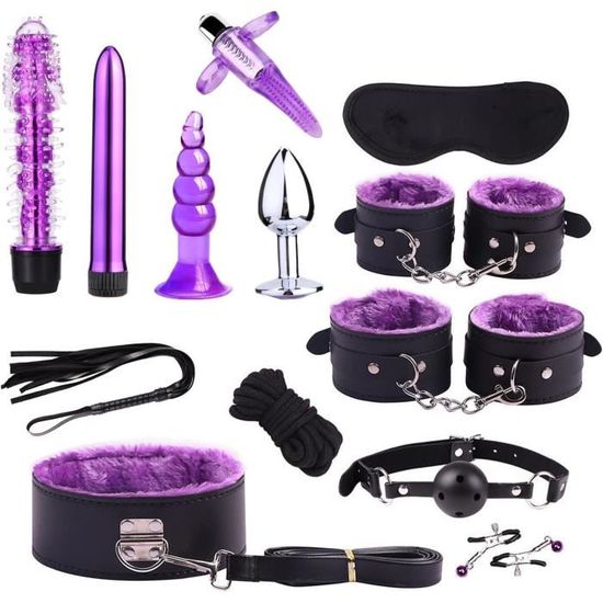 Jeu érotique Cinquante Nuances accessoires BDSM sensuel attaches menottes fouet pagaie bandeau bâillon cravate corde domination soumission cartes multilingues main image 1