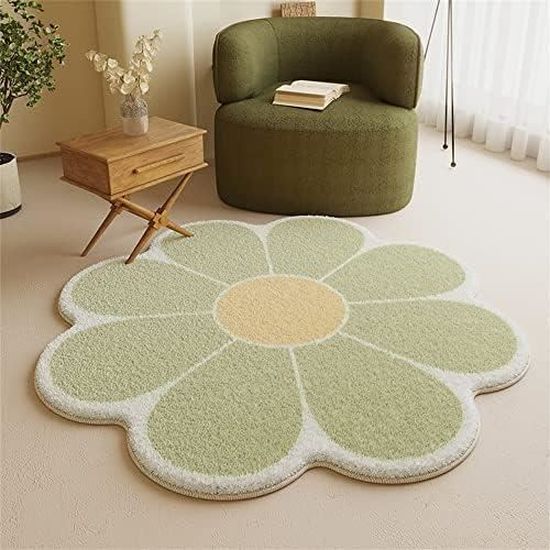 Tapis Chambre LYKEJI Shaggy Moelleux Antidérapant - Tapis Salon Décoration Rose Coloré 80x120cm