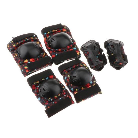 Wozwe® Professional Casque de sport pour enfants, genouillères et