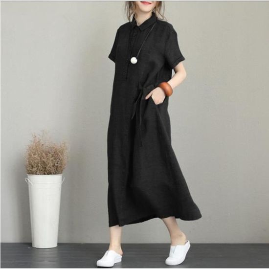 Robes Femme Lin : Courtes Ou Longues, Unies Ou Imprimés - 7
