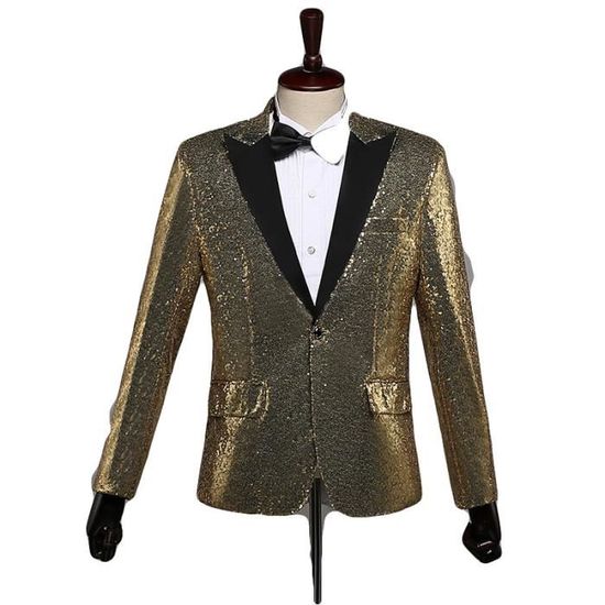 Veste homme de Marque Costume de danse slim Veste de piece brillante Veste hommes mode Costume Vetement Masculin Jaune Cdiscount Pret a Porter