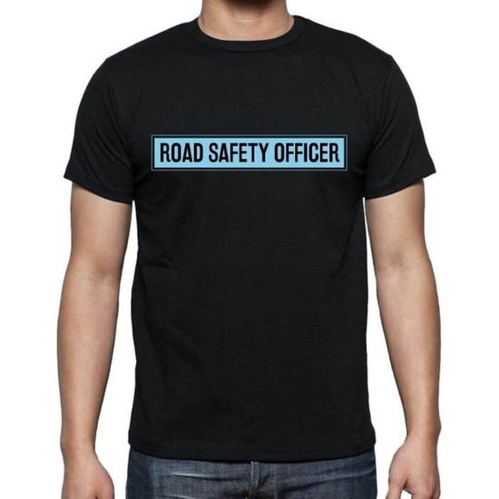 Homme Tee-Shirt Profession D'Agent De Sécurité Routière – Road Safety Officer Occupation – T-Shirt Vintage Noir