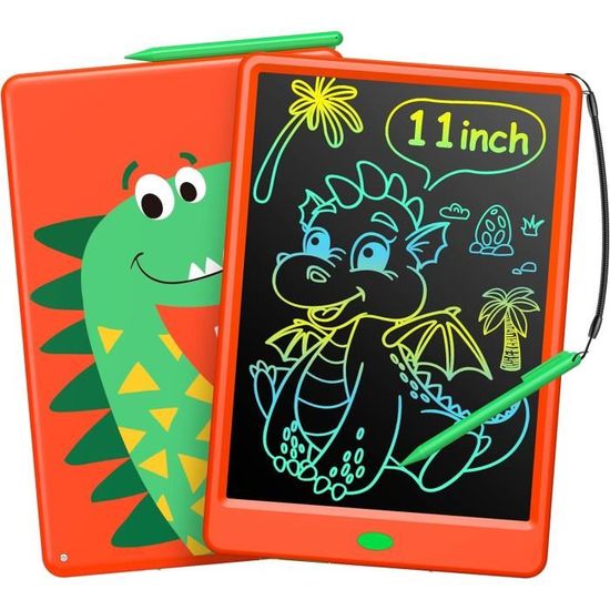 Tableau d'écriture LCD pour enfants de 3 à 8 ans, planche à dessin dinosaure, jouet et cadeau d'anniversaire pour garçons et filles, vert