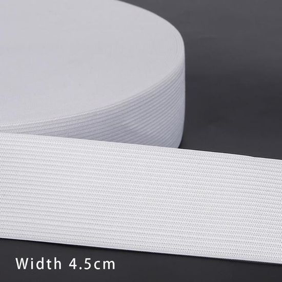 Bande Élastique Nylon Tricot Noir 18 Mm – 10 Yards Pour Bretelles Soutien-Gorge, Ceintures, Couture