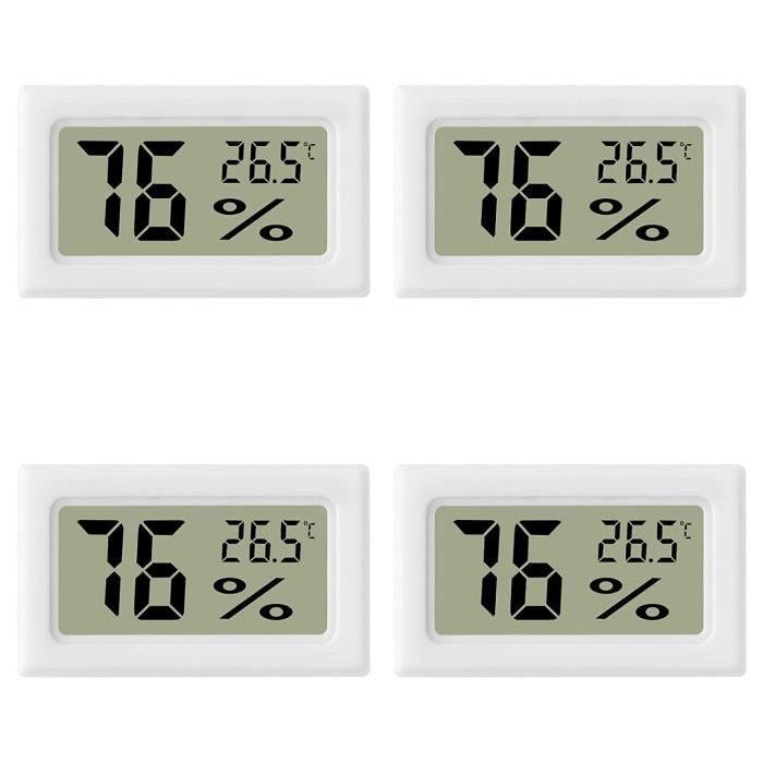 5 Thermomètres Hygromètres Numériques PNGOS - Mini Moniteur Température Et Humidité - Avec Icônes Confort