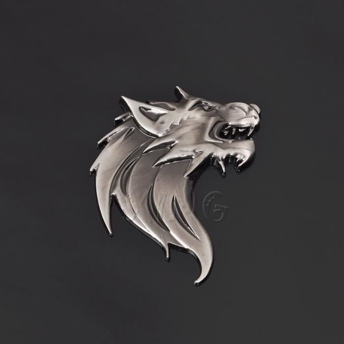 Autocollant latéral de capot de voiture, Animal loup, accessoires de