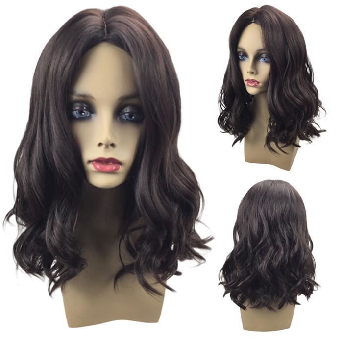 Brown Wigs Wavy Curly Long Heat Resistant Fiber Costume Party Wigs for Women wig 261