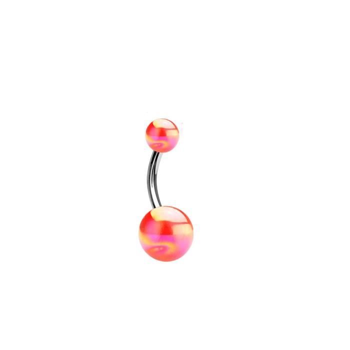 Piercing nombril perle ELYNA rouge