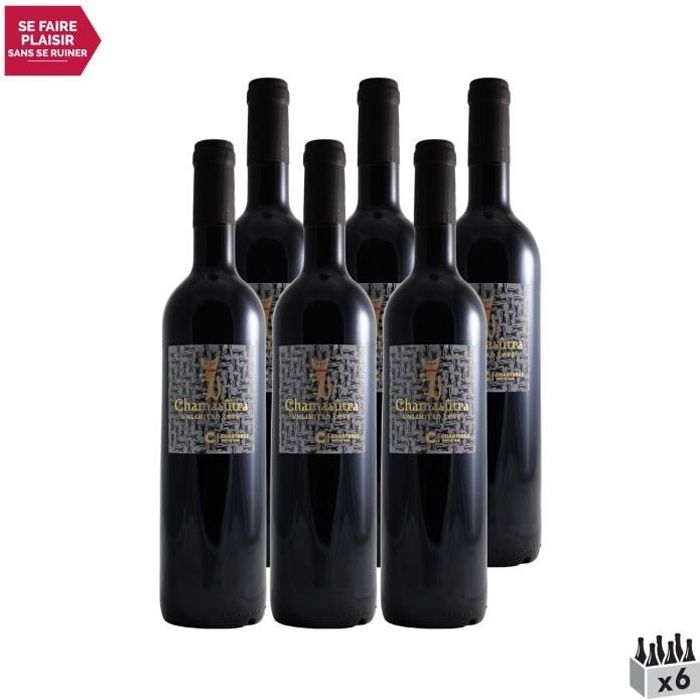 Gard Chamasutra Rouge 2020 - Lot de 6x75cl - Cellier des Chartreux - Vin IGP Rouge du Languedoc - Roussillon - Cépages Merlot, Syrah
