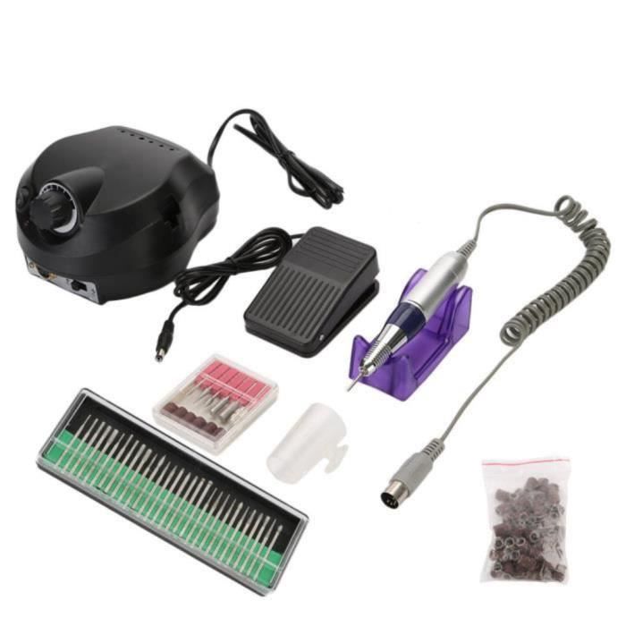 30000 TOURS-MIN 220V PONCEUSE À ONGLES POLISSOIR ROND APPAREIL NAIL PROFESSIONNEL-NOIR