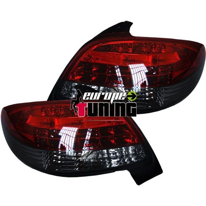 feux arriere design, set 206, 98-05 pas 206CC SET COMPLET pour: Peugeot 206/206CC 98->>