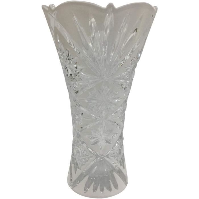 Rammento 24cm Grand Large Bouche Verre Blanc Fleur Vase Évasé Design Vase