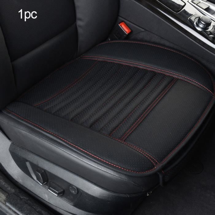 Housses universelles de siège de voiture en cuir PU, couvre siège pour véhicule, couvre siège pour véh Front Red line 1pc