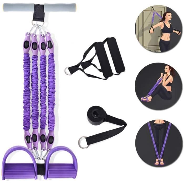 Kit de Bande de Résistance Empilable de Corde de Traction élastique de Pédale Multifonction pour l'exercice D'entraînement de Force