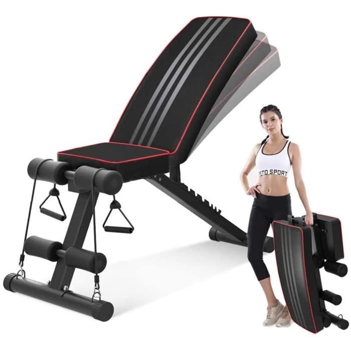 BANC DE MUSCULATION JF Banc de musculation réglable – 7 positions, capacité de 149,7 kg, pliable à plat-inc490