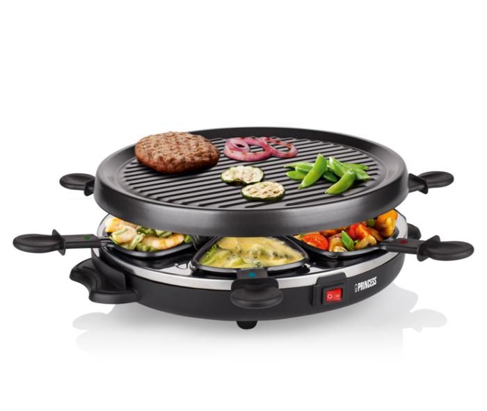 PRINCESS 162725 Appareil à raclette 6 personnes - Noir
