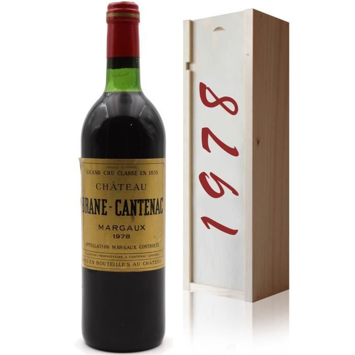 Coffret Château Brane Cantenac 1978 Rouge 75cl AOC Margaux