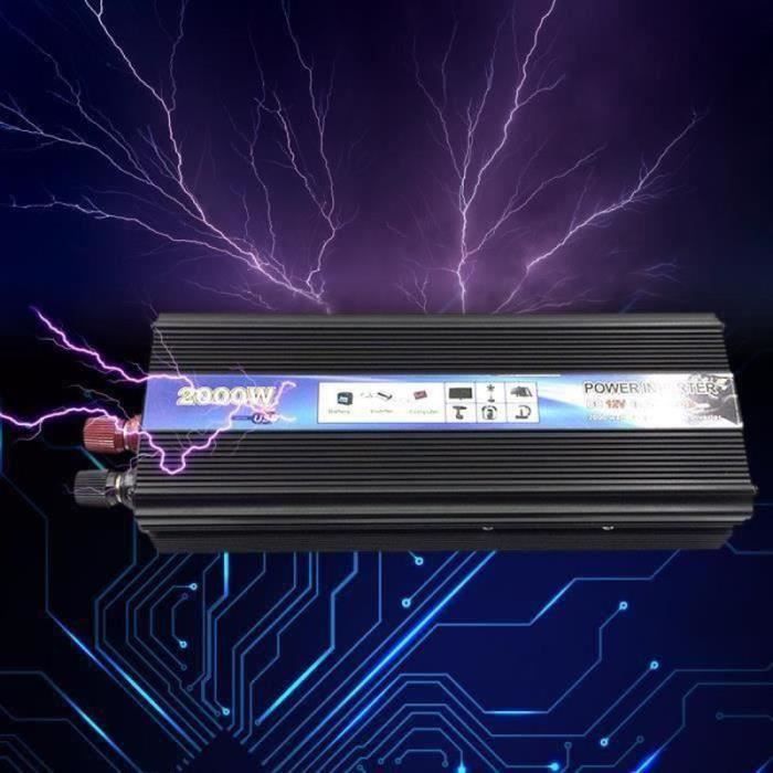 BW17797-Convertisseur Auto 12V-220V 2000W port USB voiture inverseur