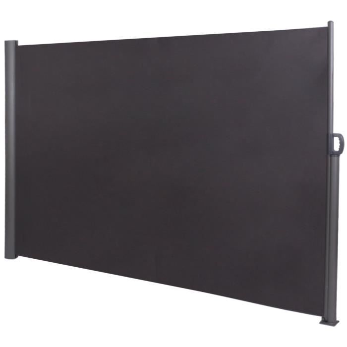 Brise-vue pour Extérieur Lovington avec Cadre en aluminium Store anti-UV , Anthracite-180x350 cm