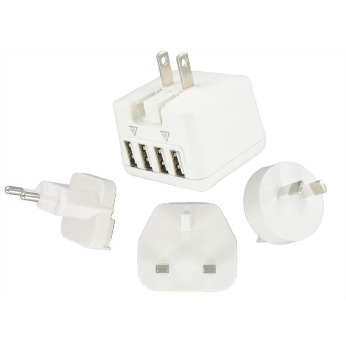 DLH Adaptateur secteur Energy - 24 W - Oui - USB - Pour Tablette PC, Smartphone, GPS, Console de jeu - 120 V AC, 230 V AC Entrée
