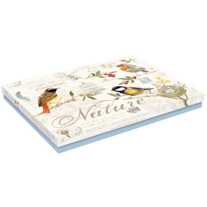 Easy Life Nuova R2S 608OISE Set 4 Sets de Table Rigides Oiseaux Bois