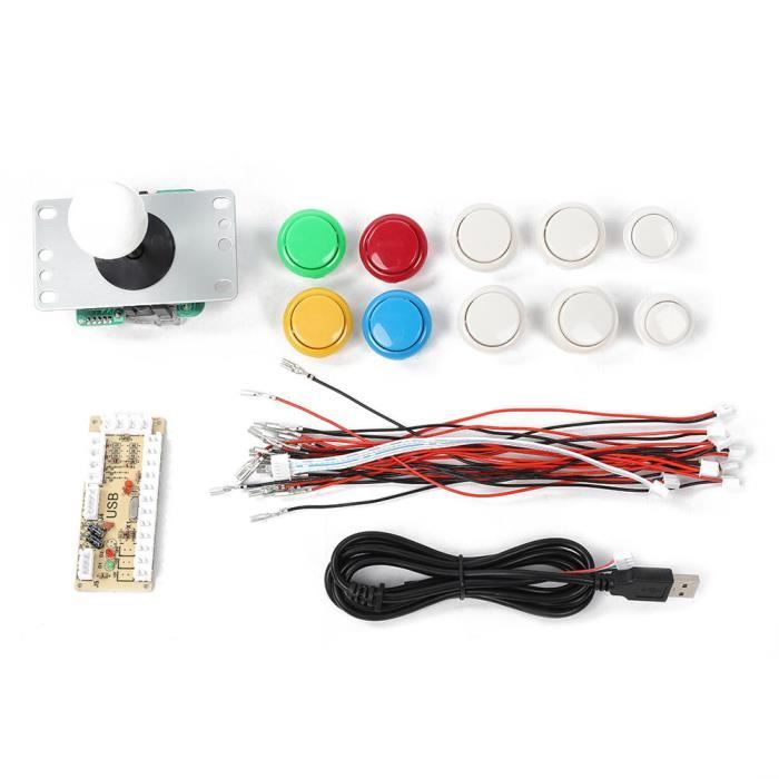 ESTINK Kit Joystick CY-822A bricolage boutons de jeu d'arcade Combat Joystick Rocker Kit contrôleur pour Rapsberry PI PC