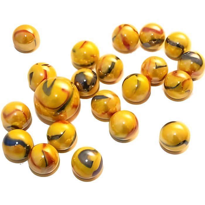 Sachet De 20 Billes De 1.6 Cm + 1 Callot de 2.5 Cm Jaune Canari - Jeu De Recreation