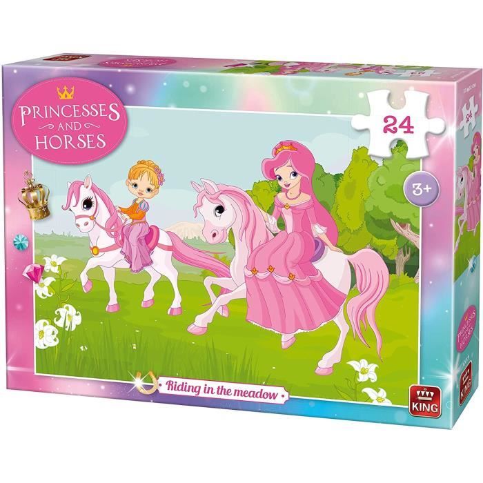 King puzzle filles en Riding in the Meadowcarton 24 pièces