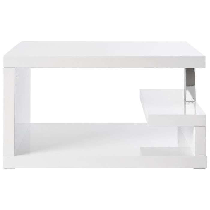Table basse design laquée blanche REX