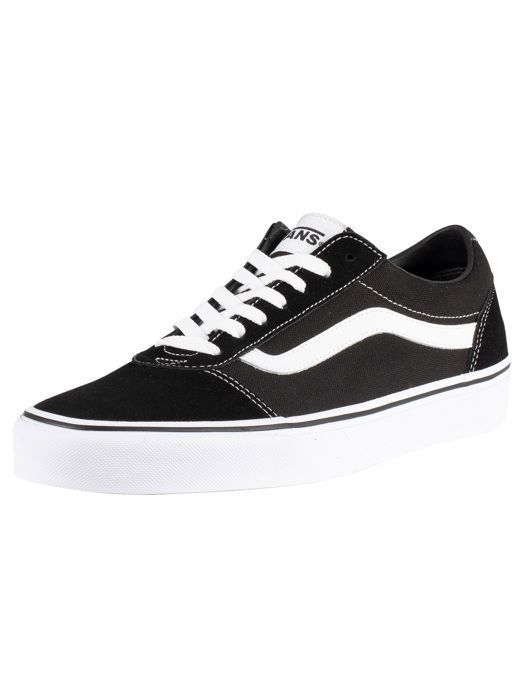 VANS Baskets Daim Noir/Blanc Mixte