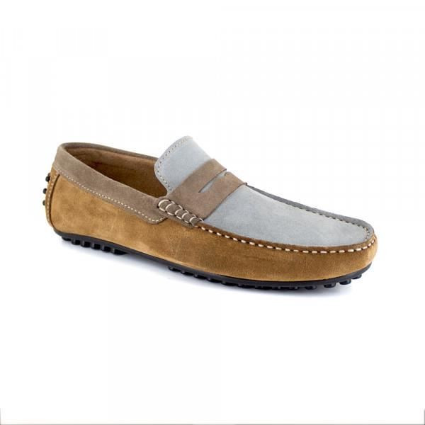 Mocassin J.Bradford Cuir Gris JB-ARUBA - Couleur - Gris