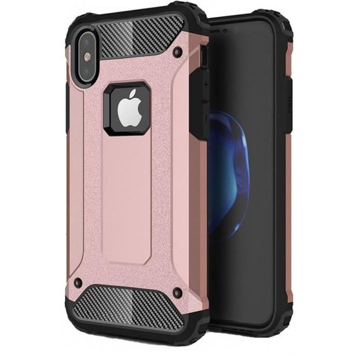 Coque Antichoc iPhone X Rose