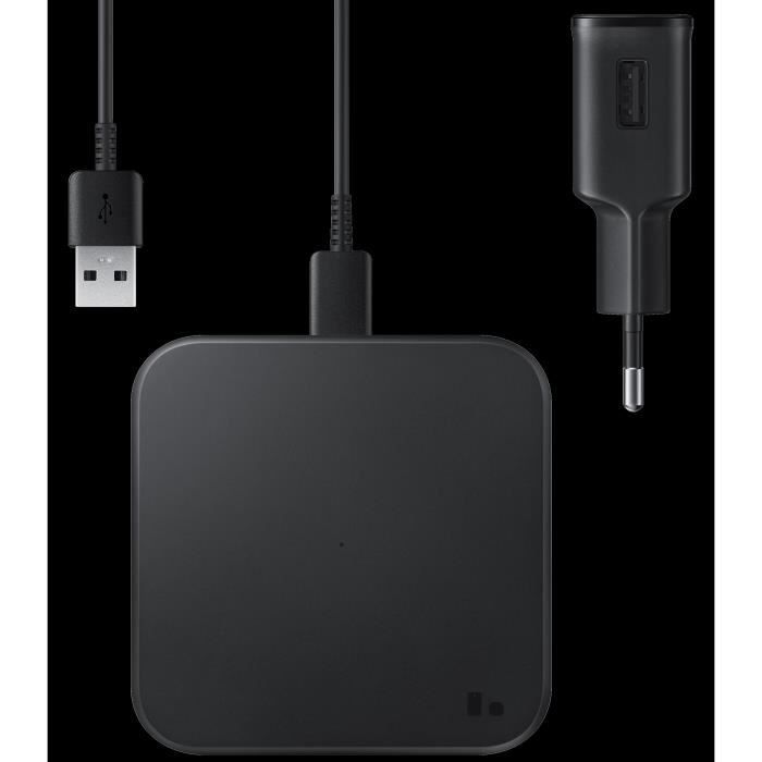 Pad Induc plat Charge Rapide USB-C Noir sans CS
