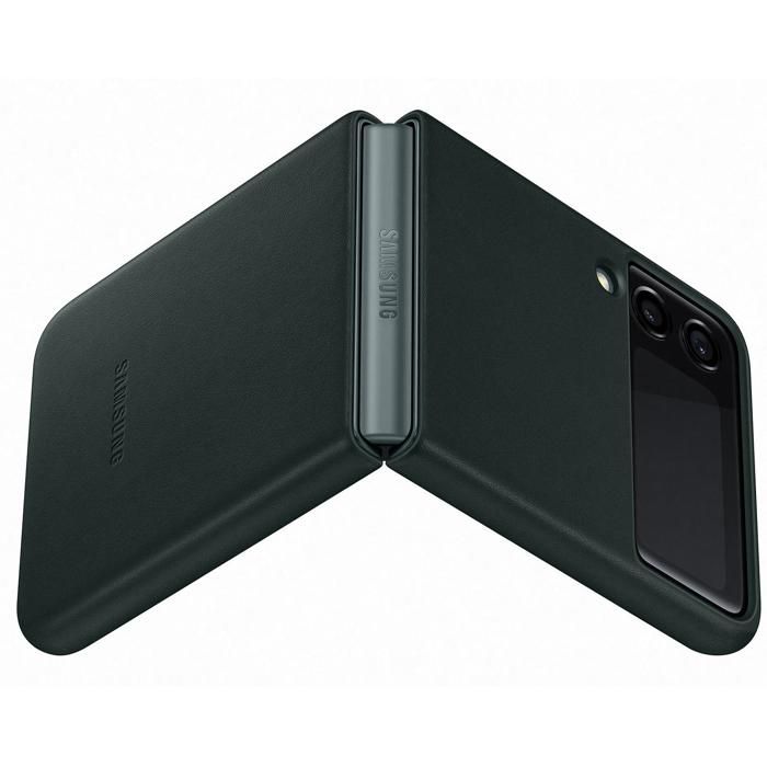 SAMSUNG Coque en cuir Z Flip3 - Vert