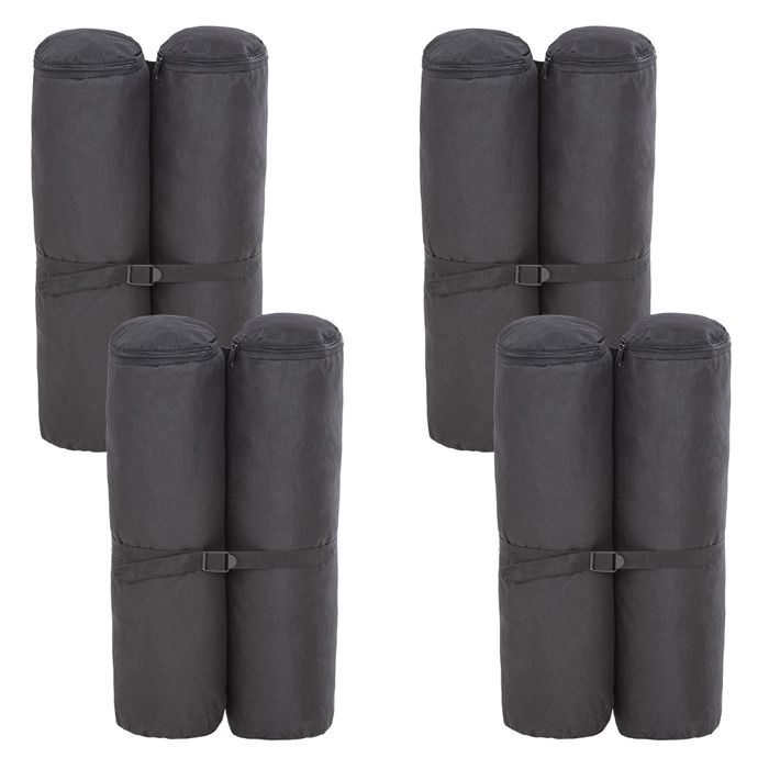 TECTAKE 4 Sacs de Lestage pour Barnum Tonnelle de jardin ou Tente de répcetion en Polyester Noir