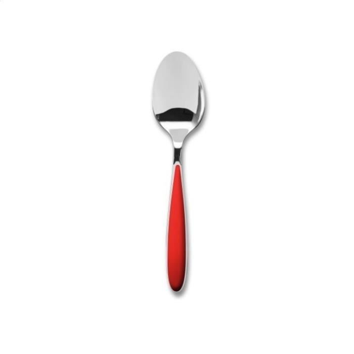Lot de 12 Cuillères à Café amande rouge - 14,1 cm