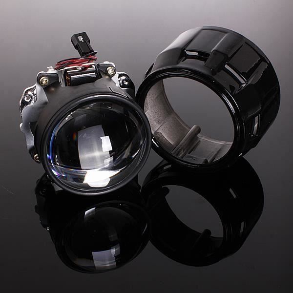 HT23793-NEUFU 2.5'' Mini Bi-xénon HID LED Projecteur Phare Lentille Angels Eyes H1 H4 H7 Auto LHD
