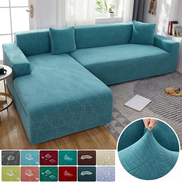 Housse de canapé - Jacquard épaisse - 2 sièges - Lake Blue - Non déhoussable