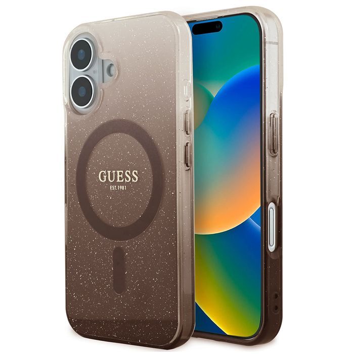 Étui Guess GUHMP16MHGRCELW iPhone 16 Plus 6.7 étui rigide IML Glitter Gradient MagSafe Neuf