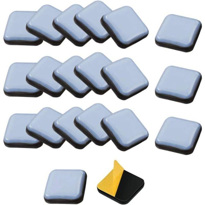 Patins de meubles - GIGICIAL - Ronds - Téflon - Lot de 20 - Fixation à vis - Bricolage Patins de meubles - GIGICIAL - Ronds - Téflon - Lot de 20 - Fixation à vis - Bricolage