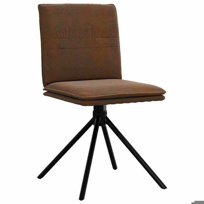 RemiseLot de 4 Chaises à manger - 4 Personnes - marron similicuir daim salle à manger salon JILIMAISON2025 9624471